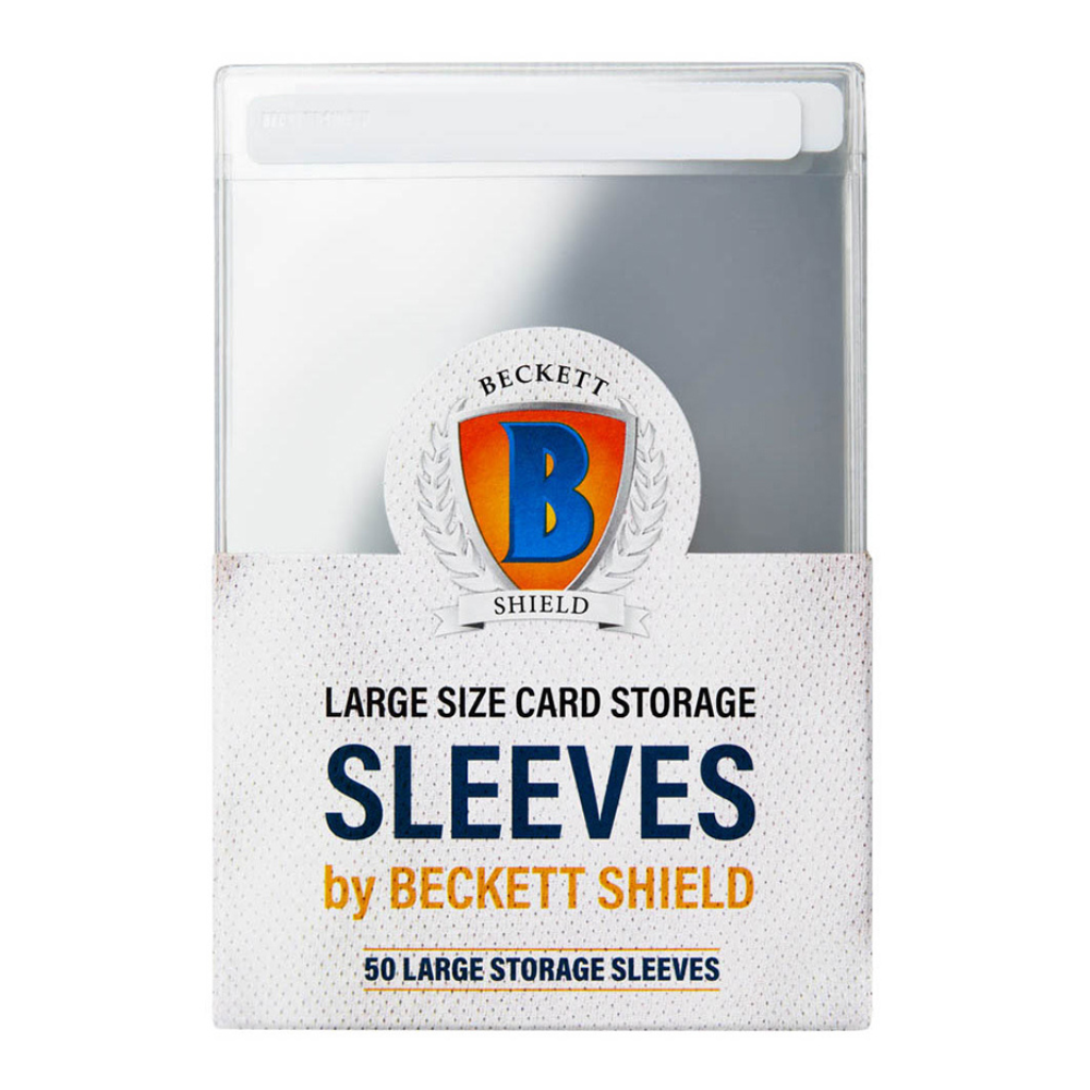 Beckett Shield Semi-Rigid Large Storage Sleeves (50 Pack, Clear)