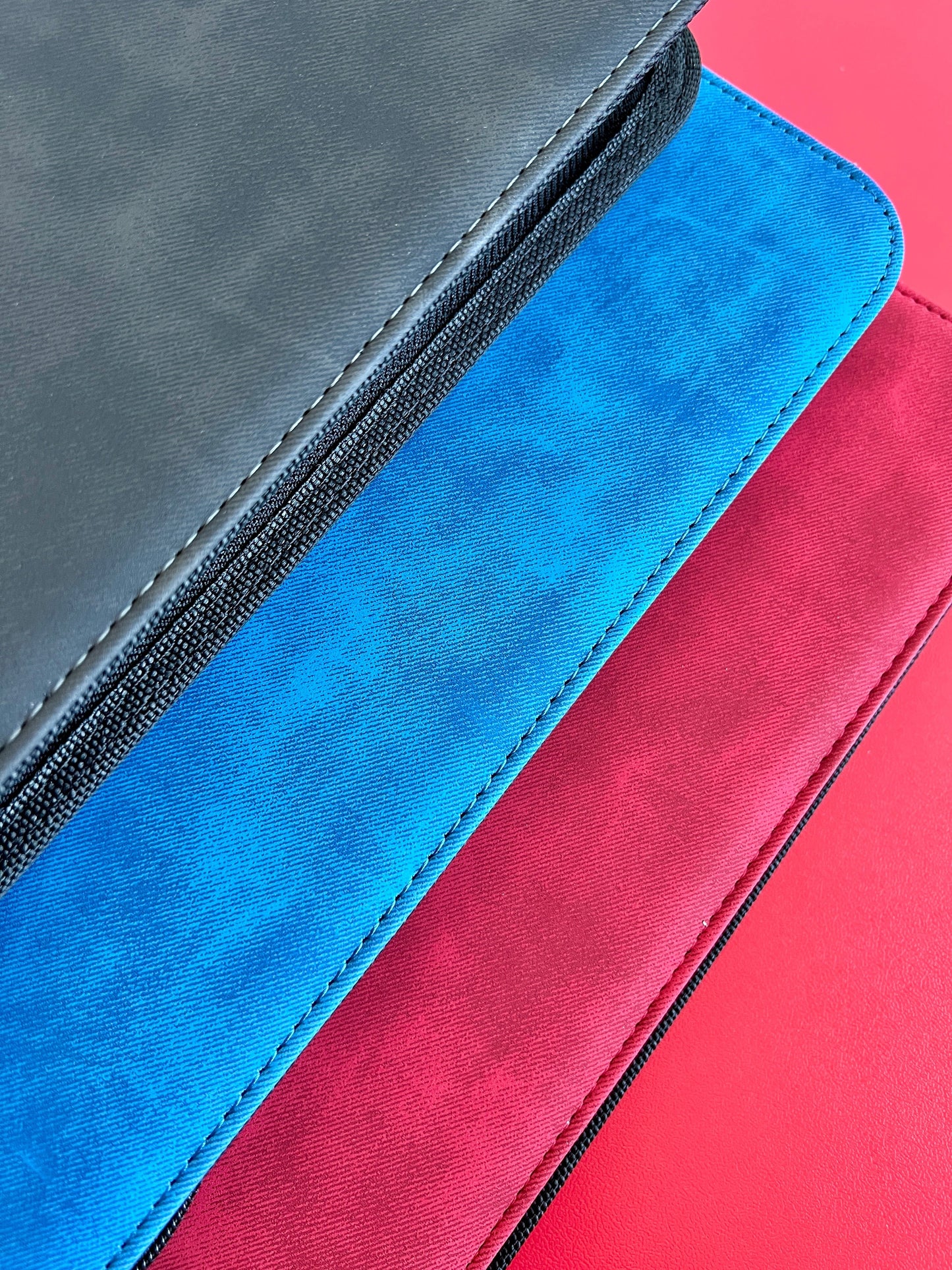 Top Loader Zip Binder 4 Pocket - SUEDE (3 Colors)