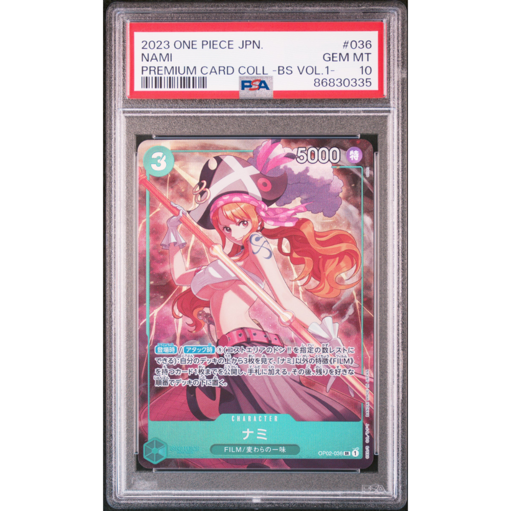 PSA 9 - Nami Alternate Art OP02-036 - PSA10 OP02 NAMI ALTERNATE
