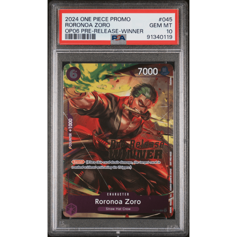 PSA 10] Roronoa Zoro | Pre-Release Winner Promo (P-045) [English