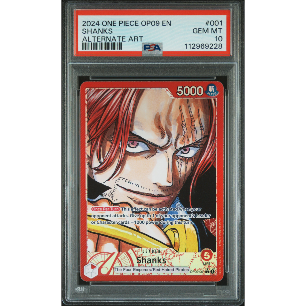 PSA 10] Shanks | Leader Alt Art (OP09-001) [English] – Card Piece