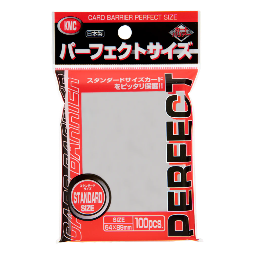 KMC Perfect Fit Standard Size Sleeves (100 Pack, Clear)