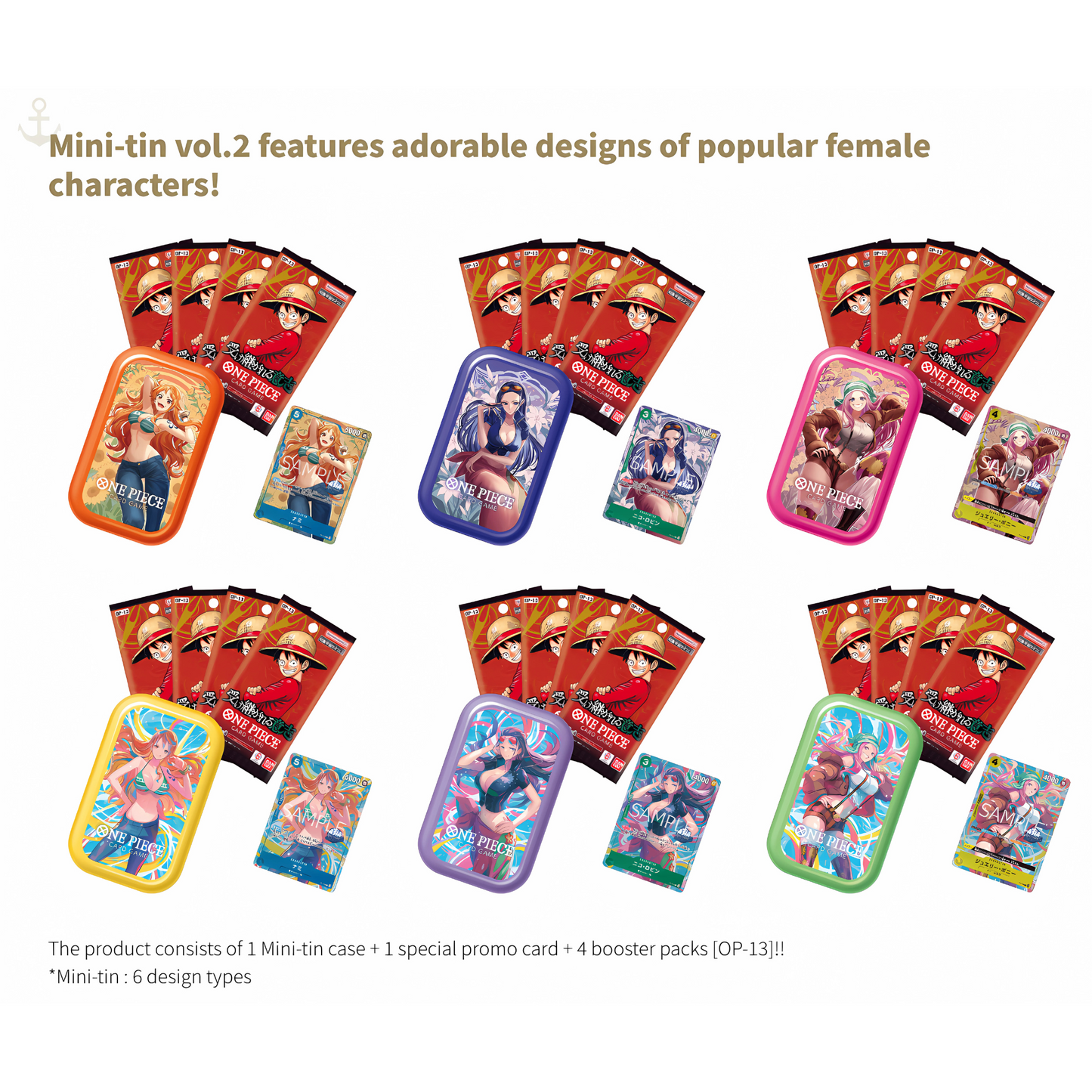 ONE PIECE CARD GAME [TS-02] Mini Tin Pack Set Vol.2 (Japanese Exclusive)