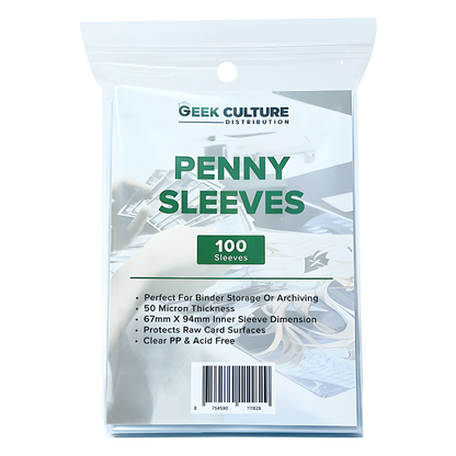 Geek Culture Penny Sleeves (100 Pack, Clear)