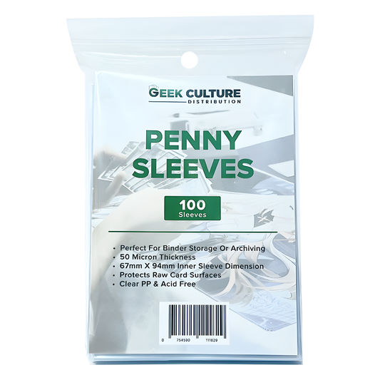 Geek Culture Penny Sleeves (100 Pack, Clear)