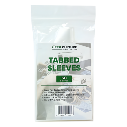 Geek Culture Pull-Tab Sleeves (50 Pack, Clear)