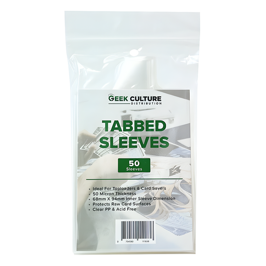 Geek Culture Pull-Tab Sleeves (50 Pack, Clear)