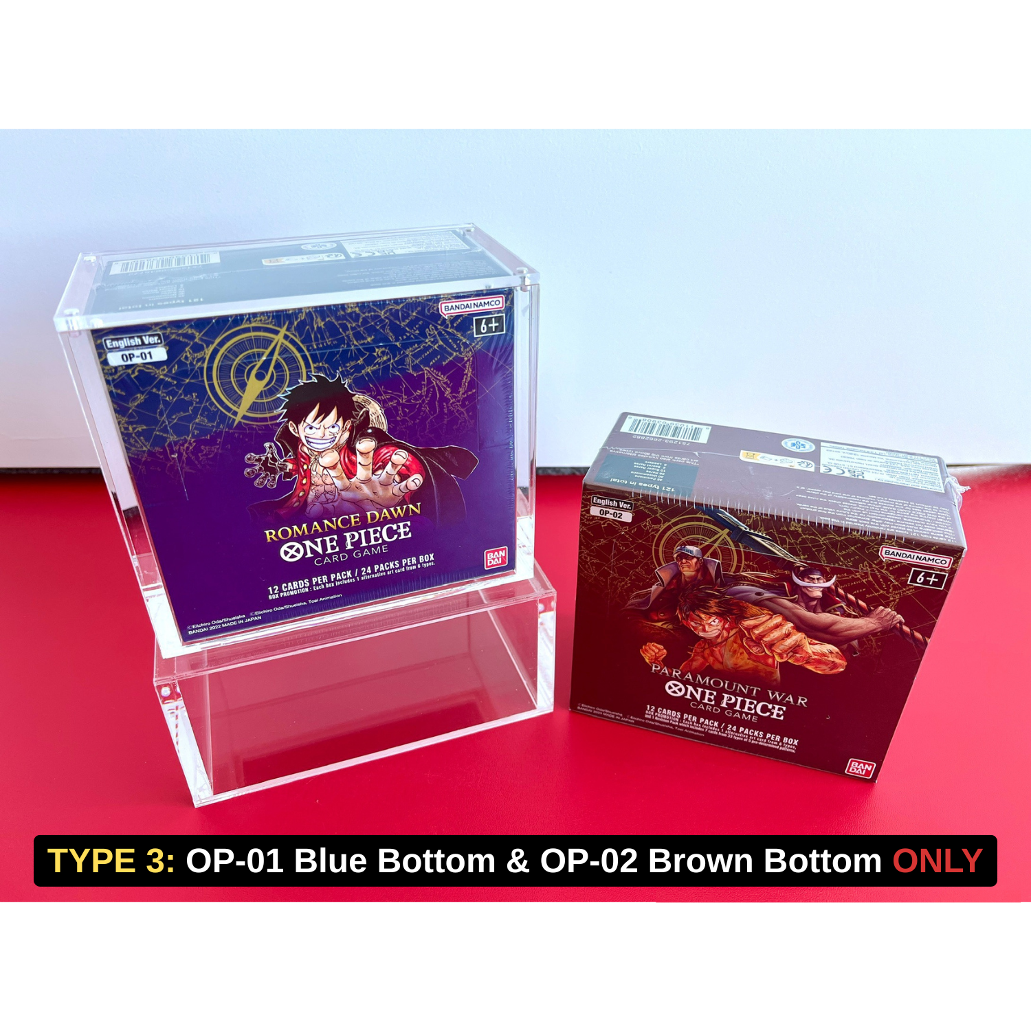 ONE PIECE English Booster Box - Acrylic Display Case Card Piece ONE PIECE English Booster Box - Acrylic Display Case Card Piece