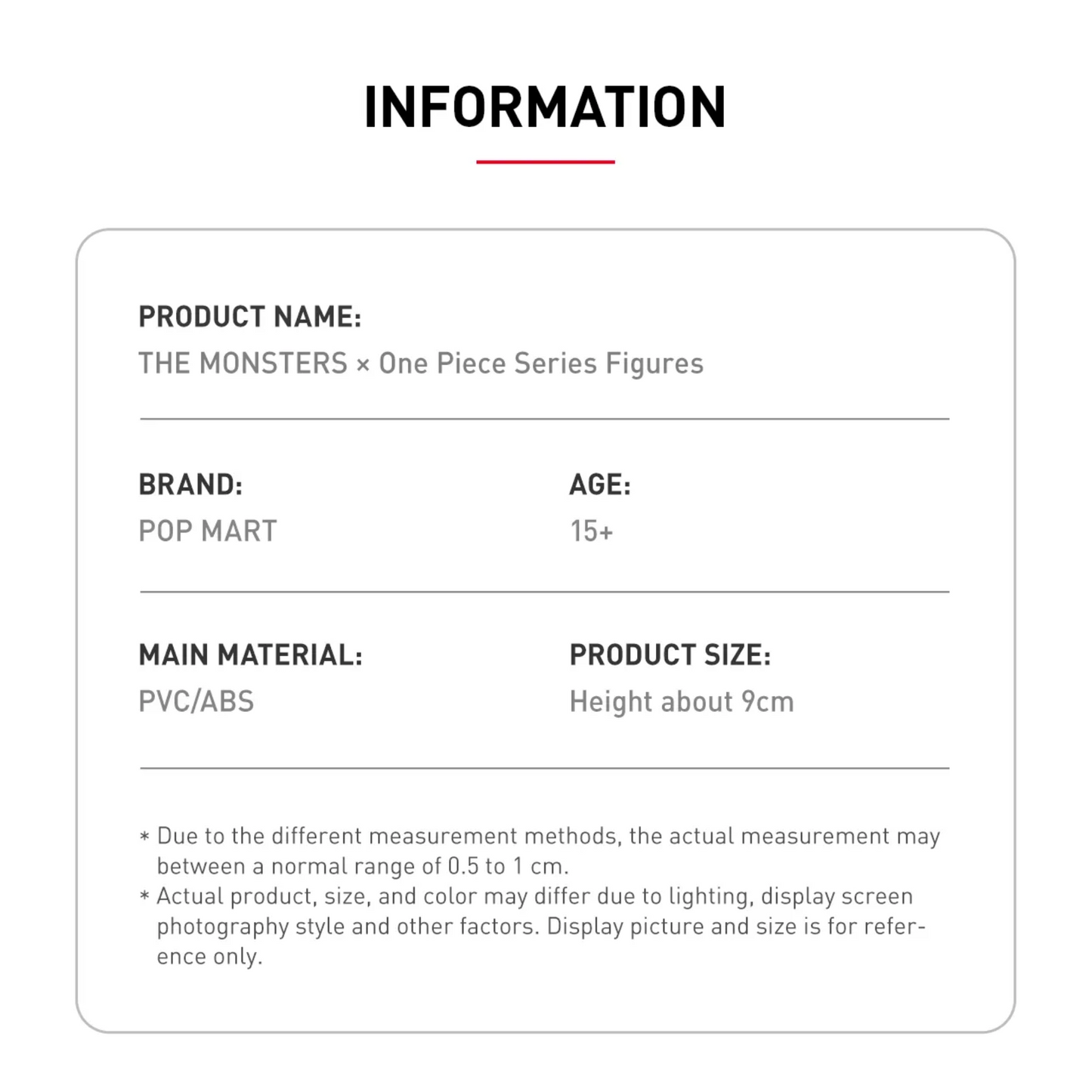[POP MART] THE MONSTERS × ONE PIECE Series Figures