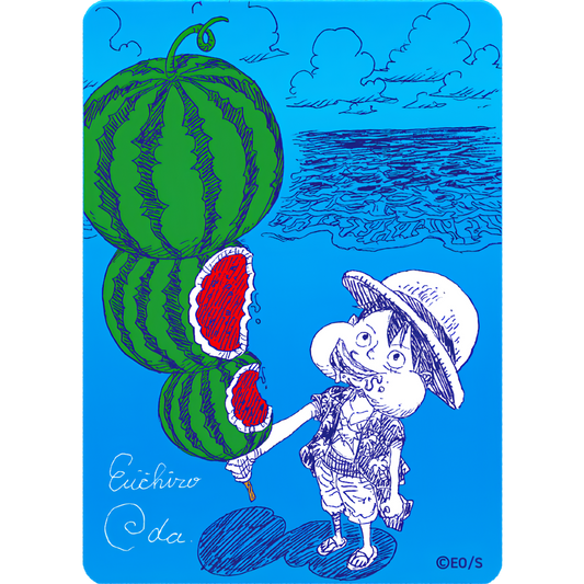 Watermelon Luffy x Eiichiro Oda Signature [NatsuComi 2026] PROMO Card (Japanese Exclusive)