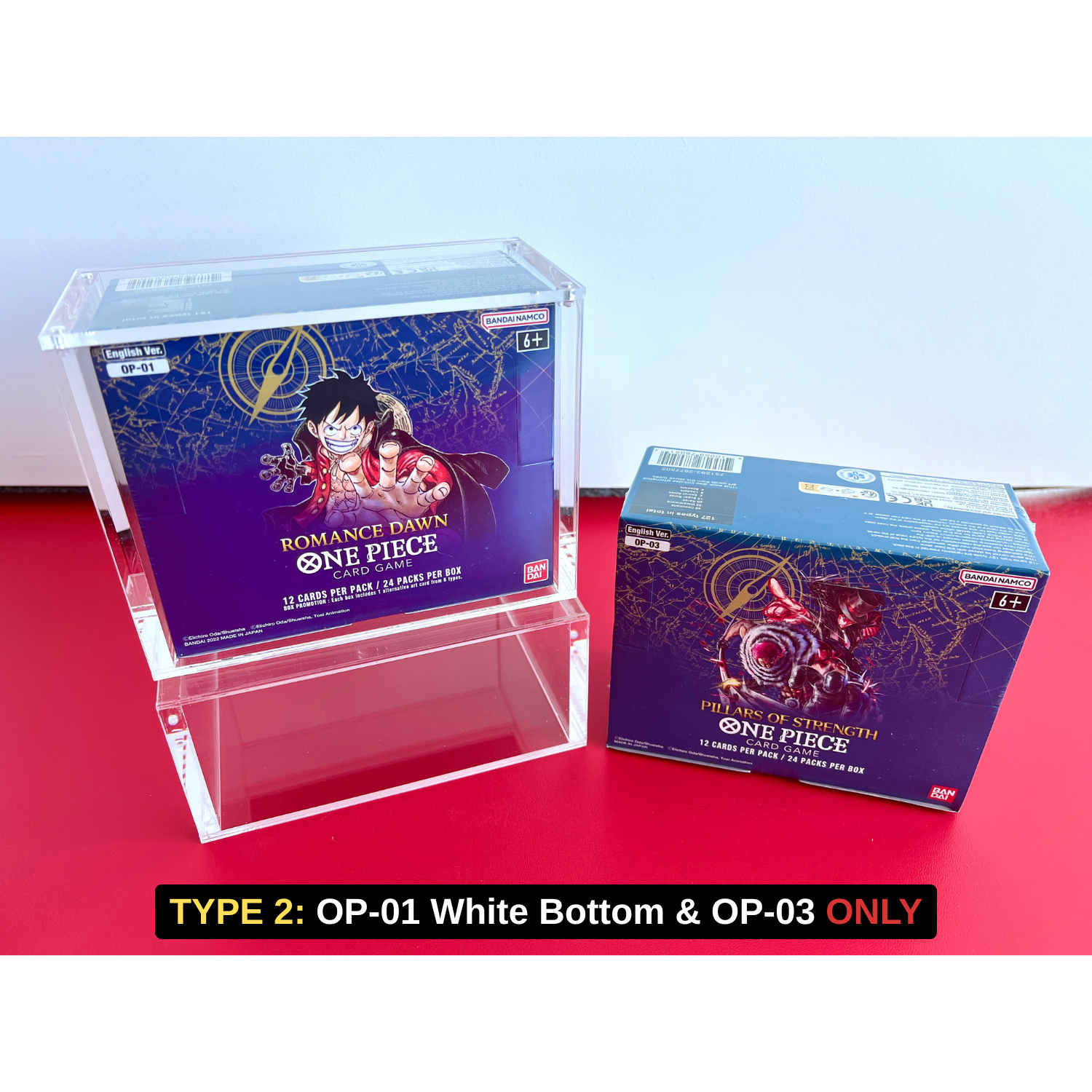 ONE PIECE English Booster Box - Acrylic Display Case Card Piece ONE PIECE English Booster Box - Acrylic Display Case Card Piece