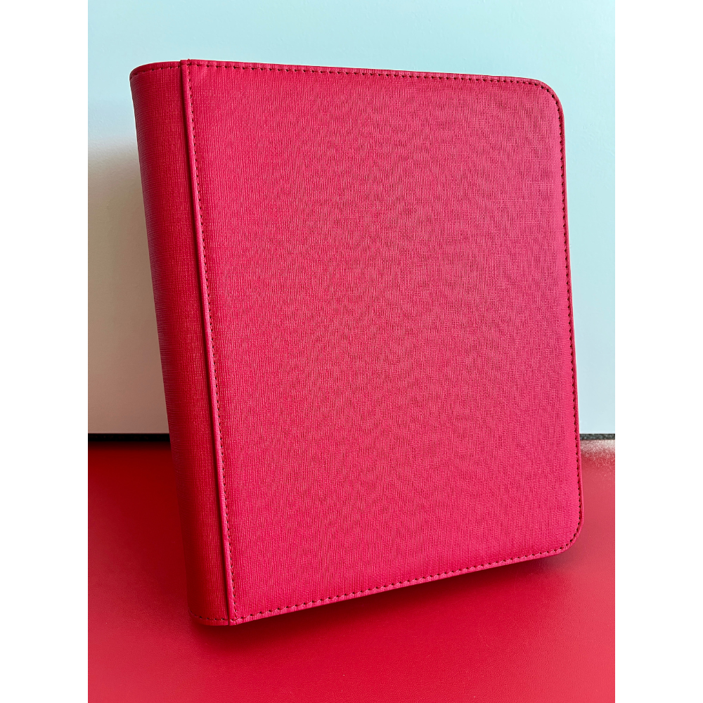 Top Loader Zip Binder 4 Pocket - LEATHER (3 Colors)