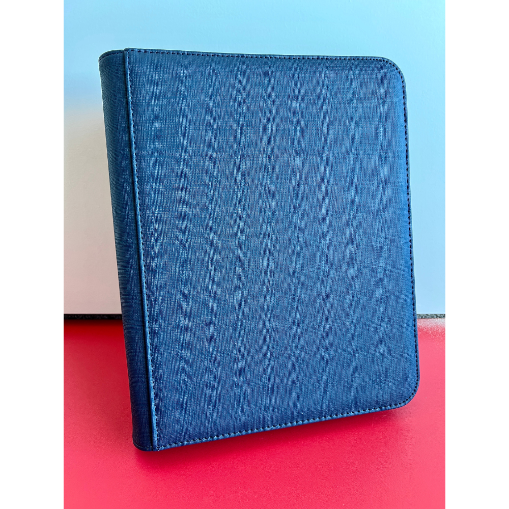 Top Loader Zip Binder 4 Pocket - LEATHER (3 Colors)