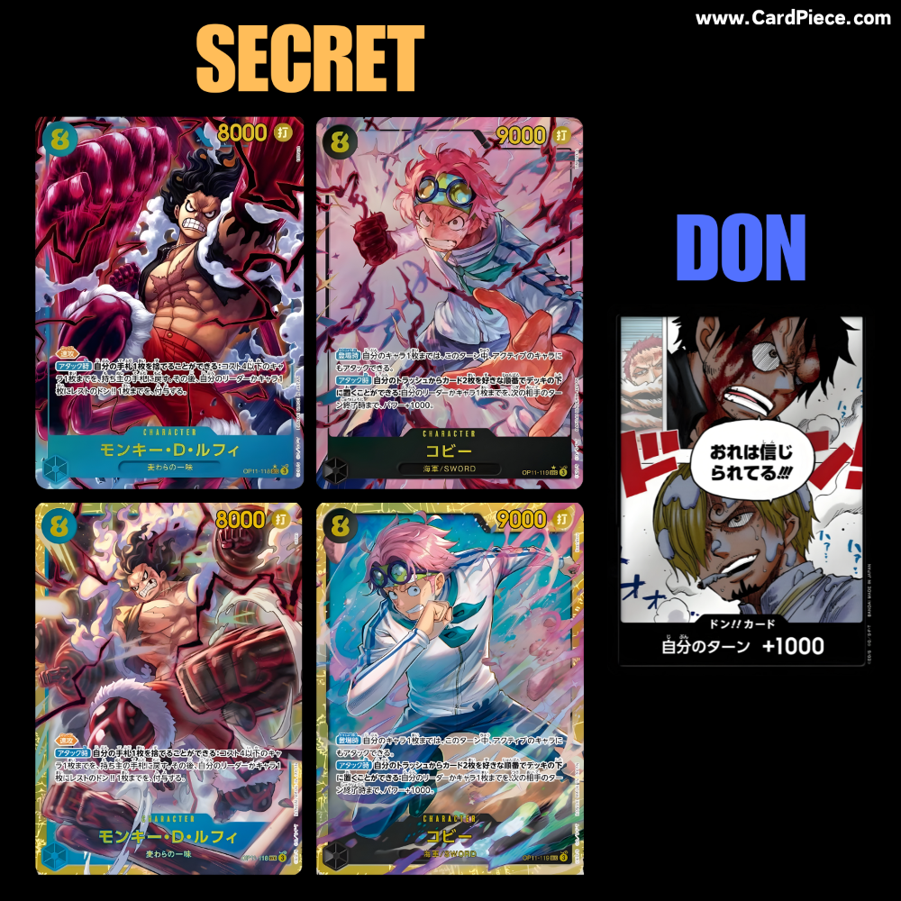 one piece tcg op11 booster box Piece: A Fist of Divine Speed (OP11) such as the Big Mom Pirates and the Vinsmoke Family One Piece TCG: A Fist