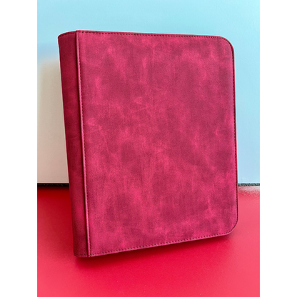 Top Loader Zip Binder 4 Pocket - SUEDE (3 Colors)