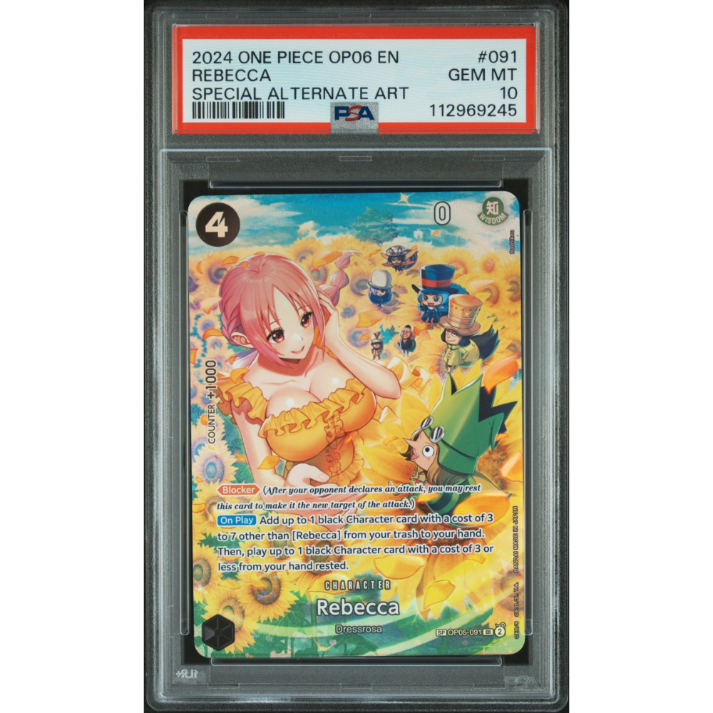 PSA 10] Rebecca | SP Super Rare Alt Art (OP05-091) [English