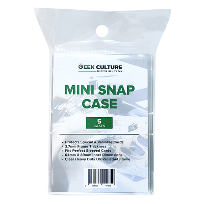 Geek Culture Mini Snap Case (5 Pack, Clear)