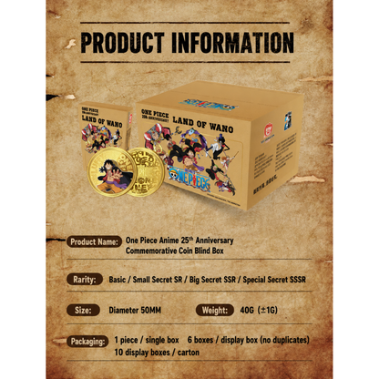 [Blind Box] ONE PIECE - 25th Anniversary Commemorative Gold Coin