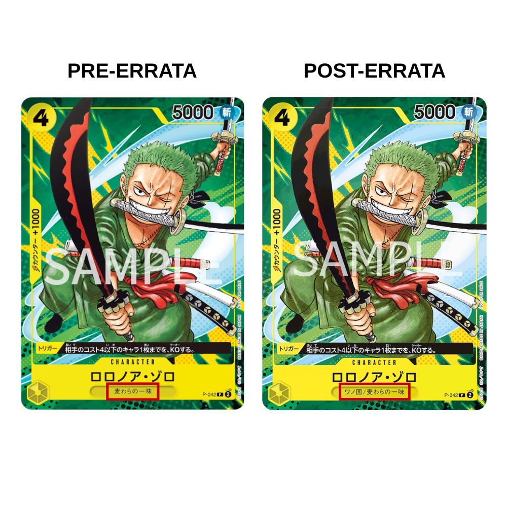 Roronoa Zoro (P-042) | POST-ERRATA Promo Card [JPN]