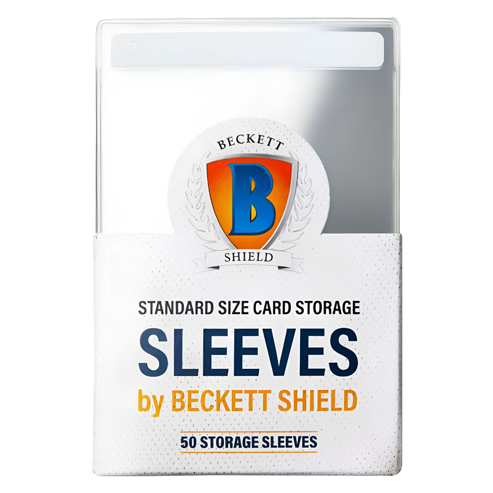 Beckett Shield Semi-Rigid Standard Storage Sleeves (50 Pack, Clear)