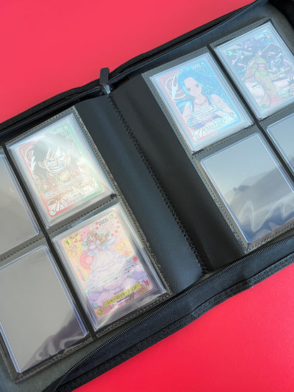 Top Loader Zip Binder 4 Pocket - LEATHER (3 Colors)