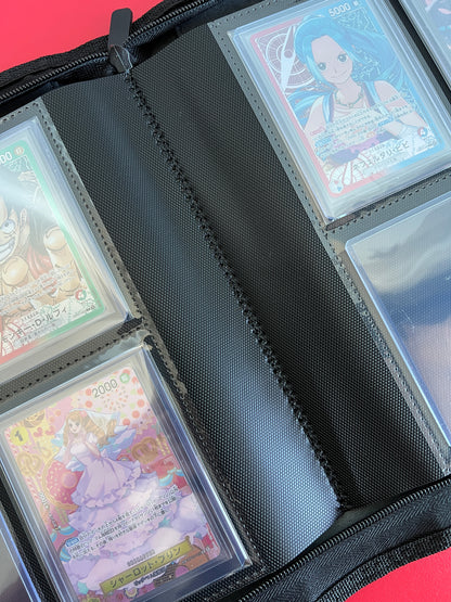 Top Loader Zip Binder 4 Pocket - LEATHER (3 Colors)