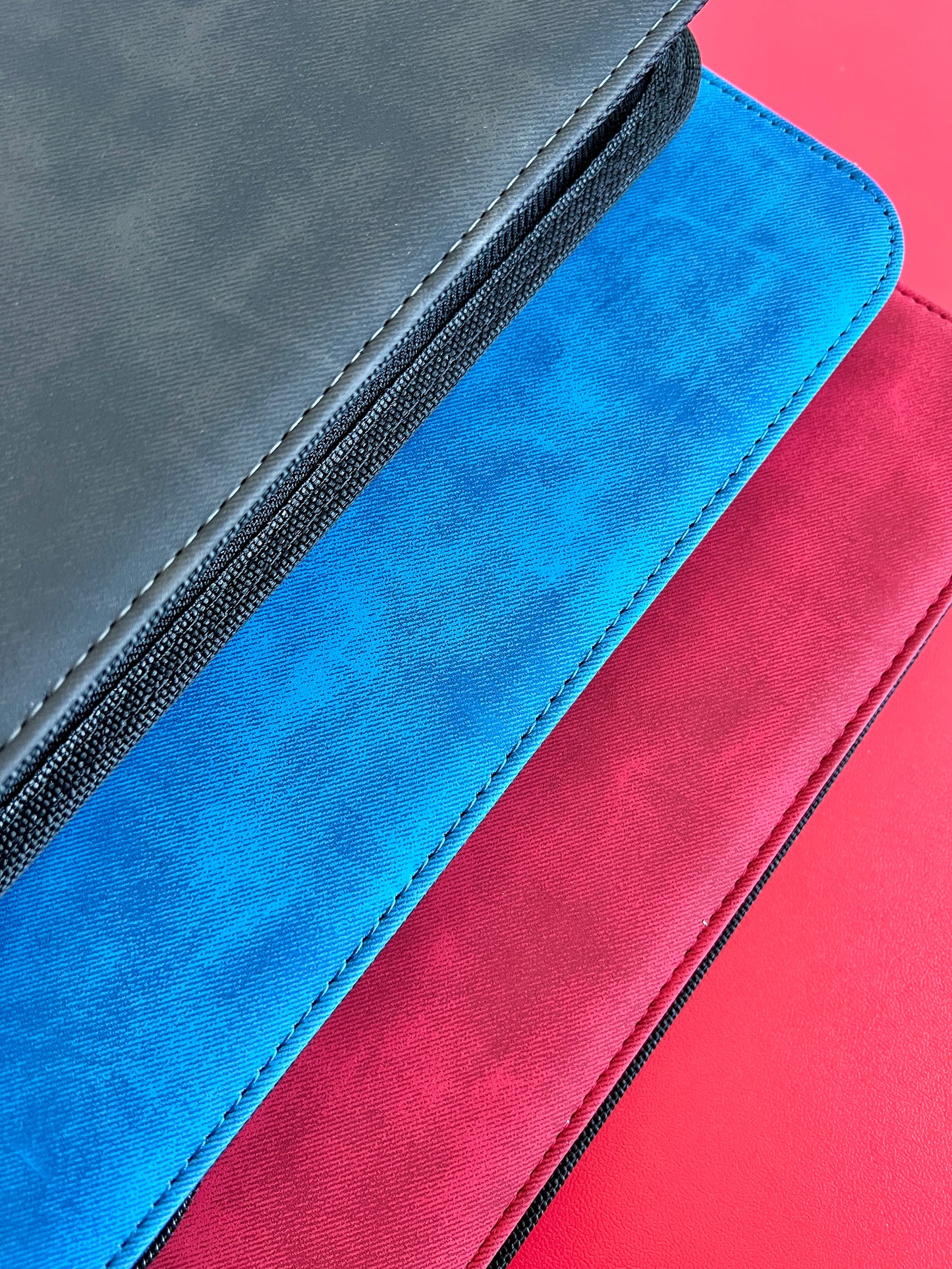 Top Loader Zip Binder 4 Pocket - SUEDE (3 Colors)