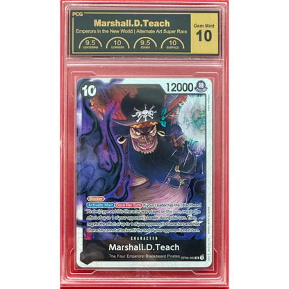 [Set of 3x PCG 10 Slabs] Marshall D. Teach / Blackbeard | MANGA Super Rare Alt Art (OP09-093) [English]