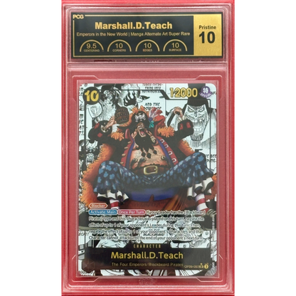 [Set of 3x PCG 10 Slabs] Marshall D. Teach / Blackbeard | MANGA Super Rare Alt Art (OP09-093) [English]
