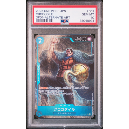 [PSA 10] Crocodile | Super Rare Alt Art (OP01-067)