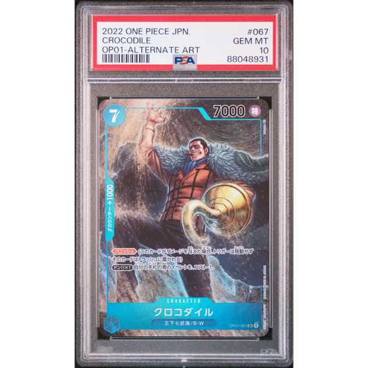 [PSA 10] Crocodile | Super Rare Alt Art (OP01-067)