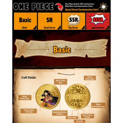 [Blind Box] ONE PIECE - 25th Anniversary Commemorative Gold Coin - Card Piece