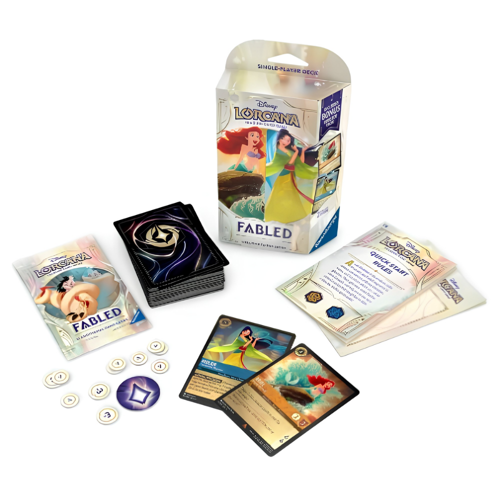 DISNEY LORCANA - Fabled Starter Deck - Ariel / Mulan - Card Piece