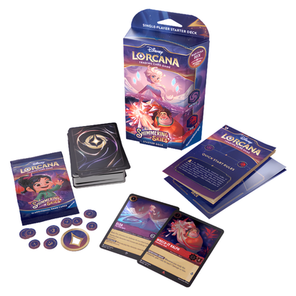 DISNEY LORCANA - Shimmering Skies Starter Deck - Elsa / Wreck It Ralph - Card Piece