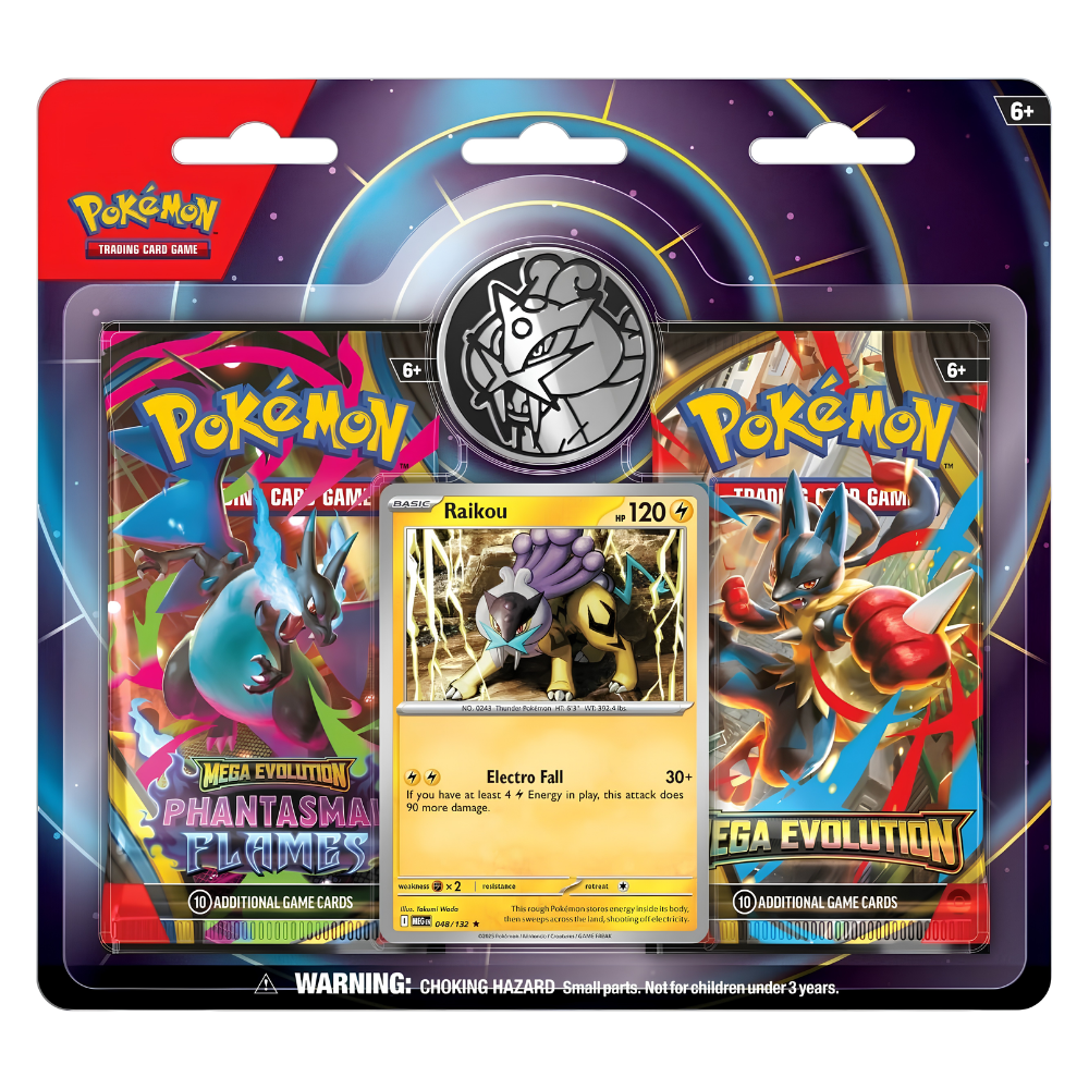 POKEMON Phantasmal Flames/Mega Evolution 2-Pack Blister - Raikou - Card Piece