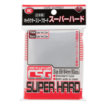 KMC Character Sleeve Guard Super Hard (60 Pack, Clear)